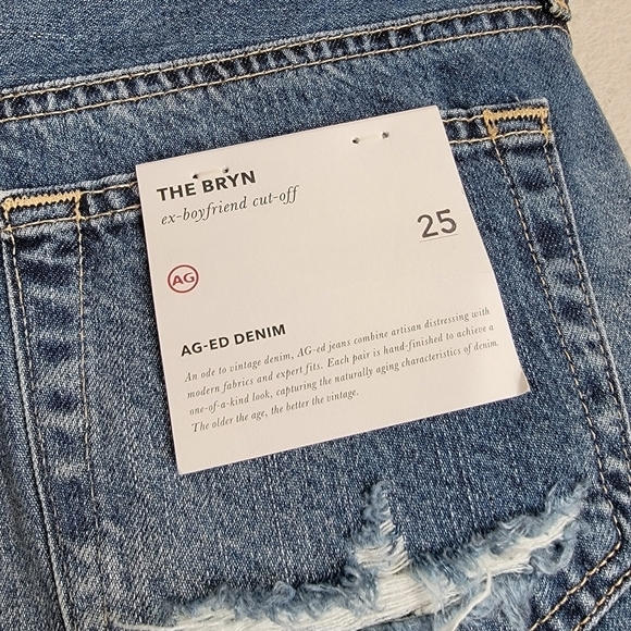 AG Adriano Goldschmied the Bryn Ex-Boyfriend Cut-Off Short size 25 NWT - Picture 12 of 14